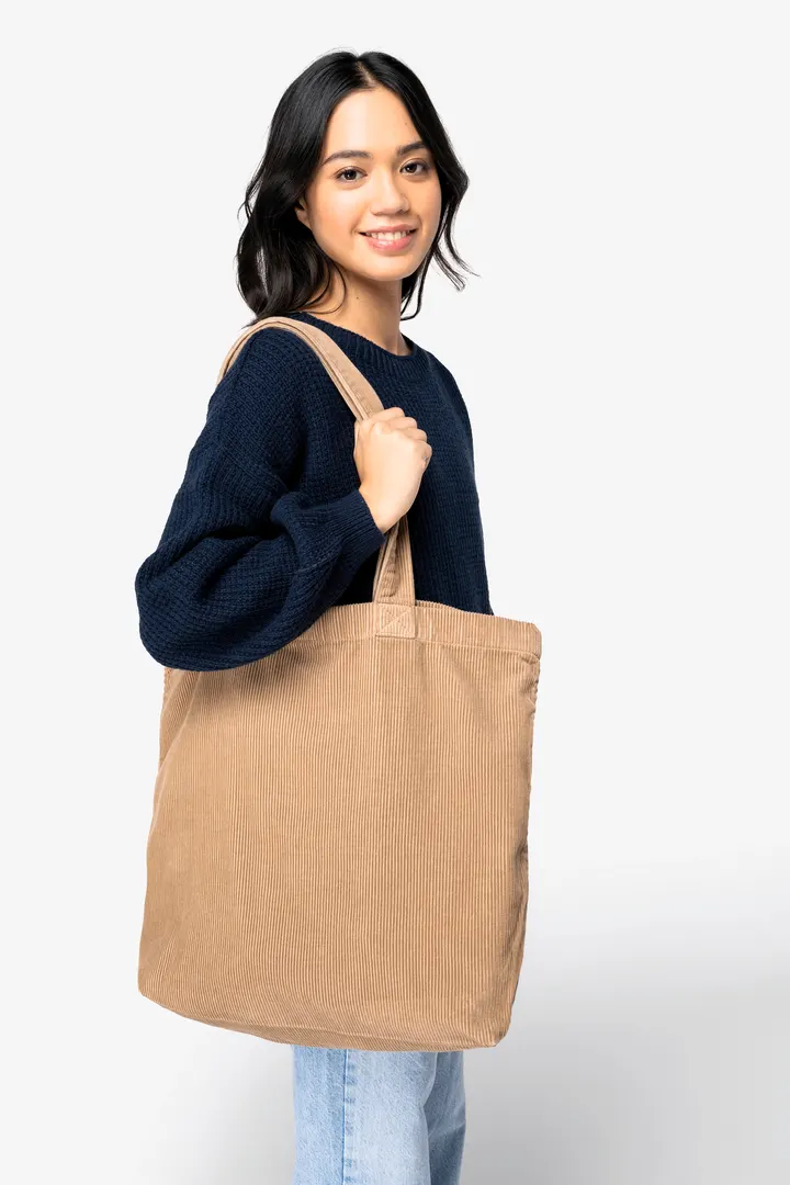Umweltfreundliche ausgewaschene Tasche aus Kord 1