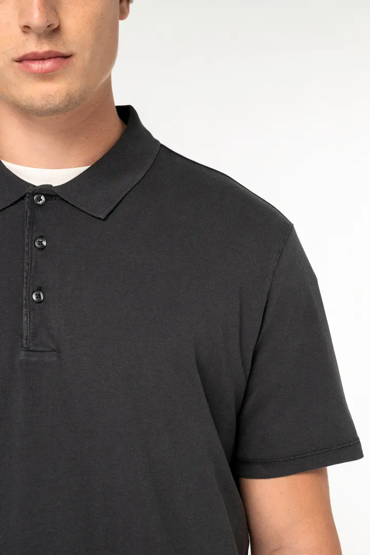 Polo écoresponsable délavé en jersey homme 6
