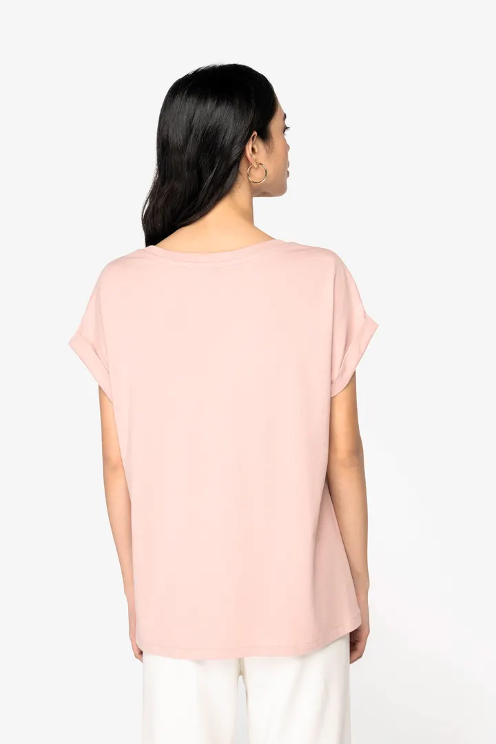 T-shirt écoresponsable manches à revers femme 2