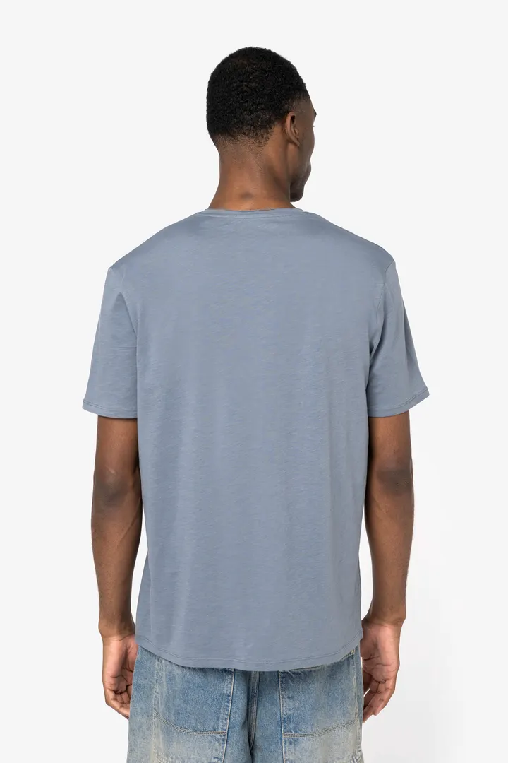 Umweltfreundliches unversäumtes Herren Slub-T-Shirt 4