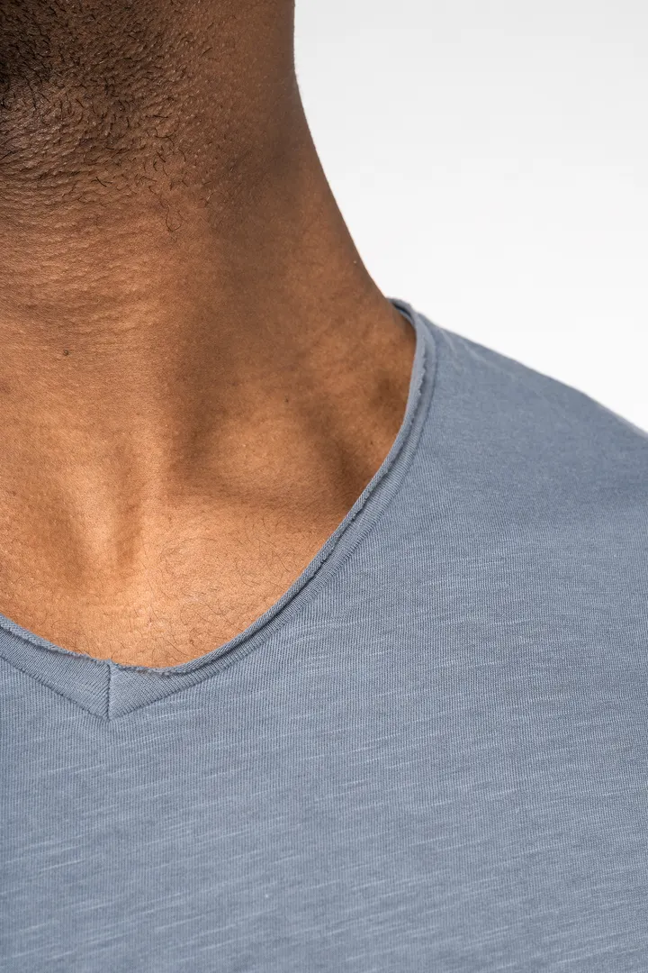 Umweltfreundliches unversäumtes Herren Slub-T-Shirt 6