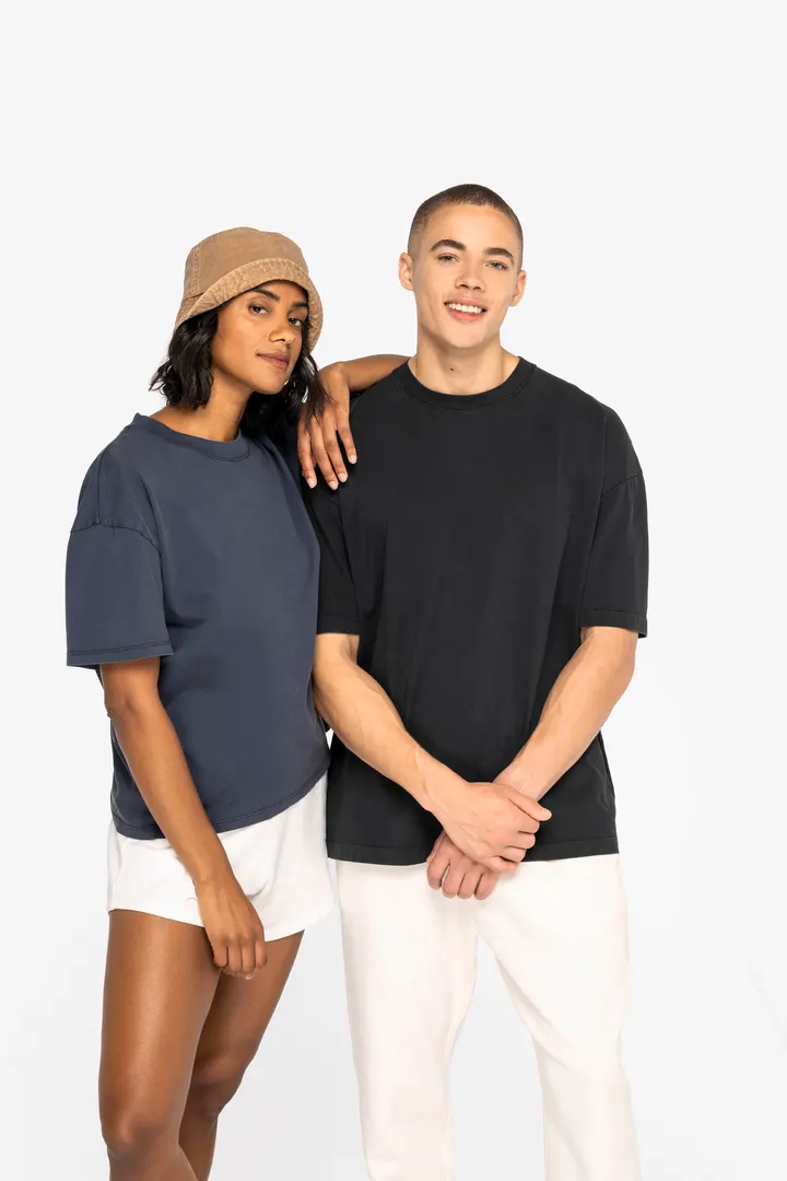 Ausgewaschenes umweltfreundliches Oversize Herren T-Shirt 7