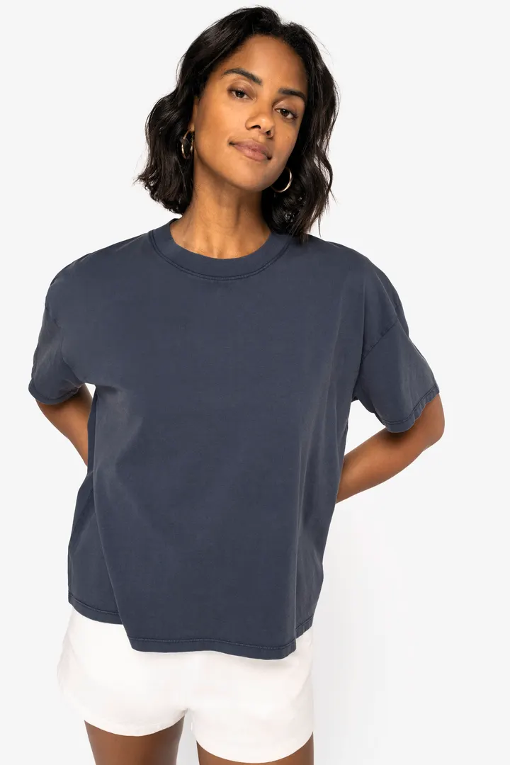 Ausgewaschenes umweltfreundliches Oversize-T-Shirt für Damen 3