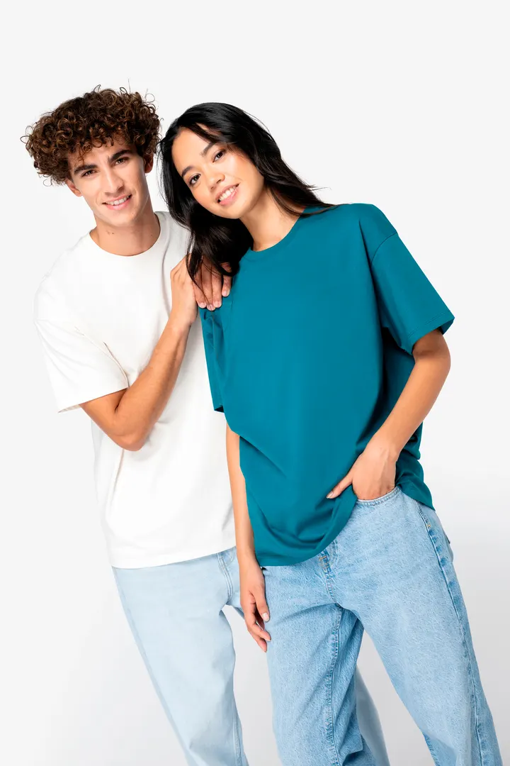 Umweltfreundliches Unisex T-Shirt mit hängenden Schultern 6
