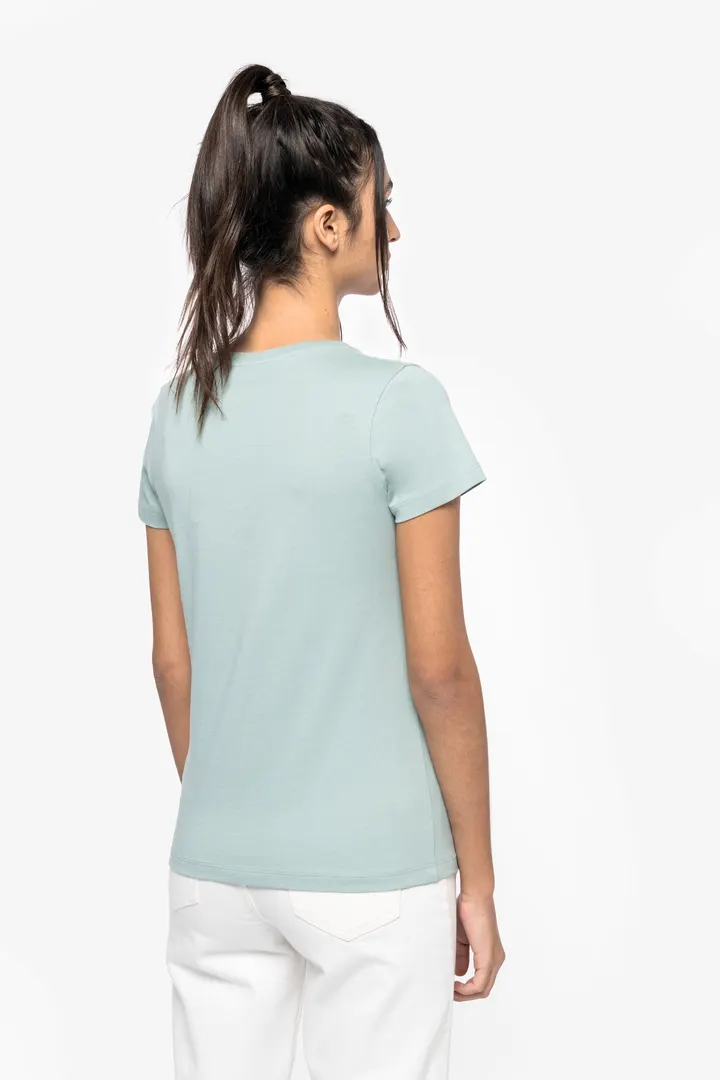 Damen Umweltfreundliches T-Shirt mit V-Ausschnitt 2