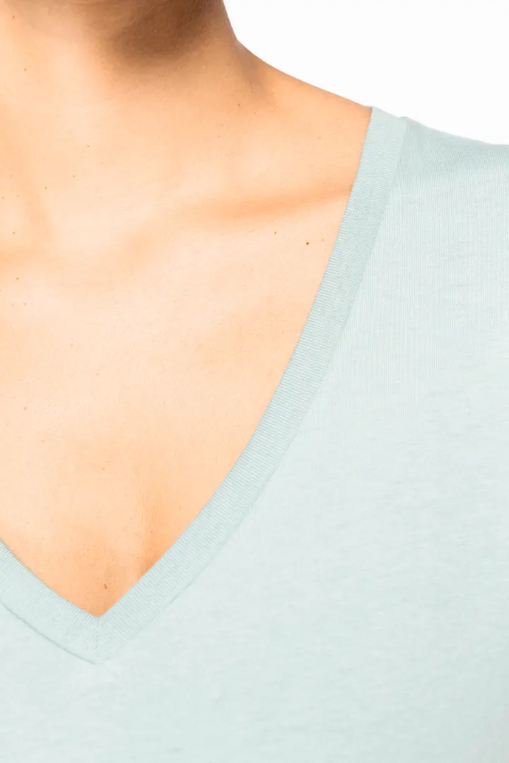 Damen Umweltfreundliches T-Shirt mit V-Ausschnitt 3