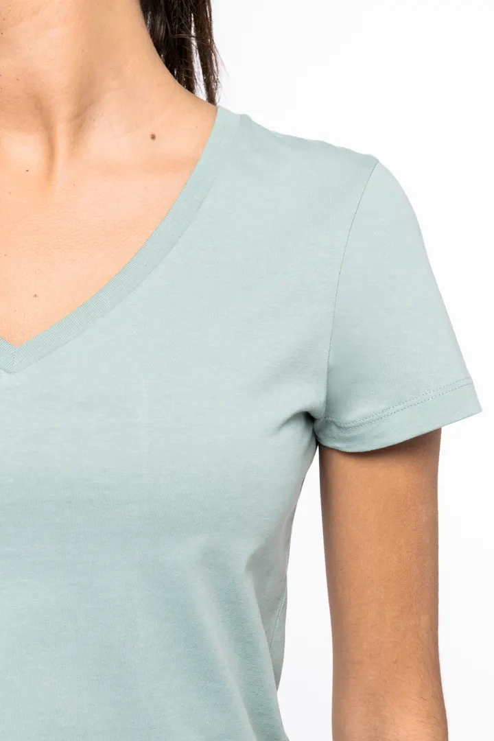 Damen Umweltfreundliches T-Shirt mit V-Ausschnitt 4
