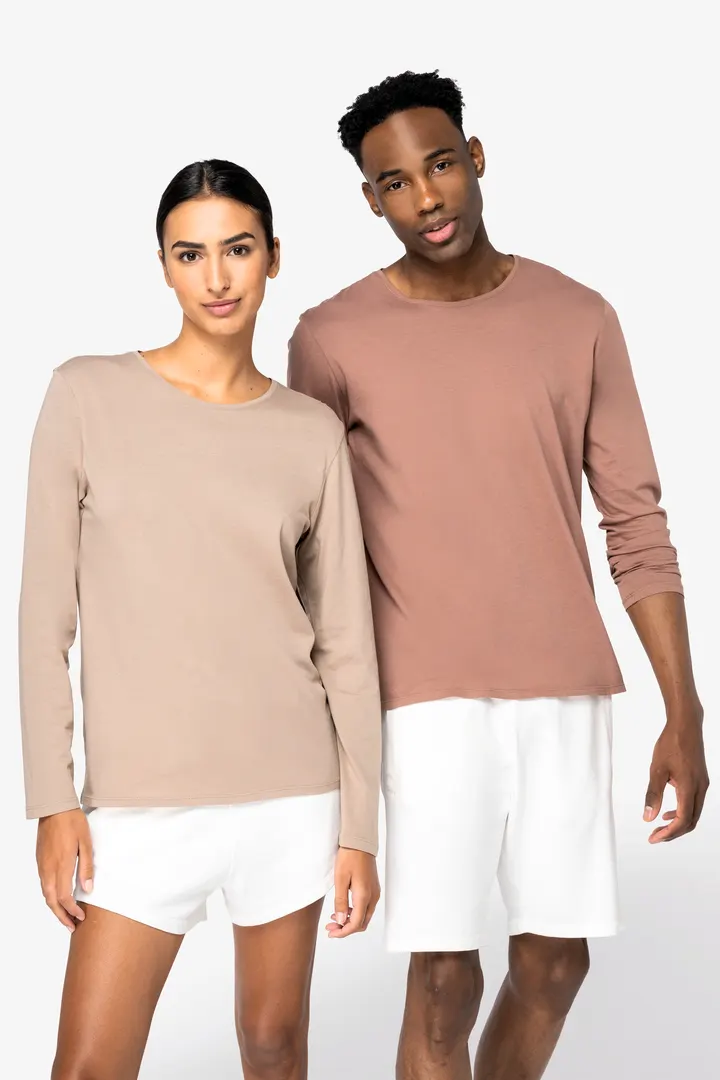 Umweltfreundliches ausgewaschenes Unisex T-Shirt mit langen Ärmeln 7