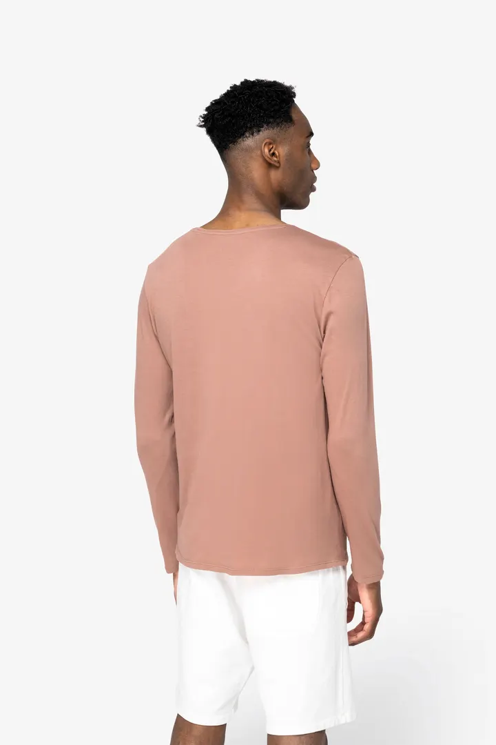 Umweltfreundliches ausgewaschenes Unisex T-Shirt mit langen Ärmeln 2