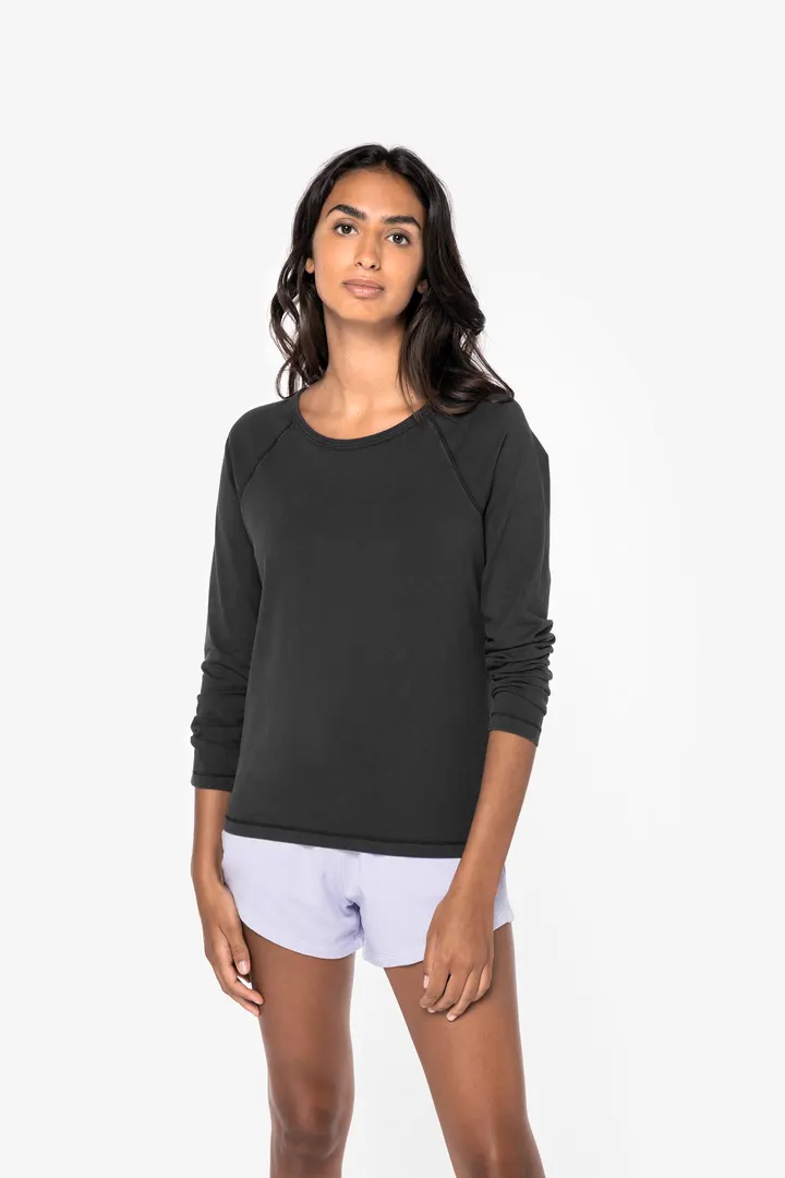 T-shirt écoresponsable raglan manches longues femme 2