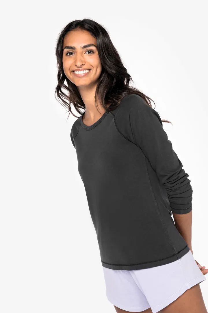 T-shirt écoresponsable raglan manches longues femme 3