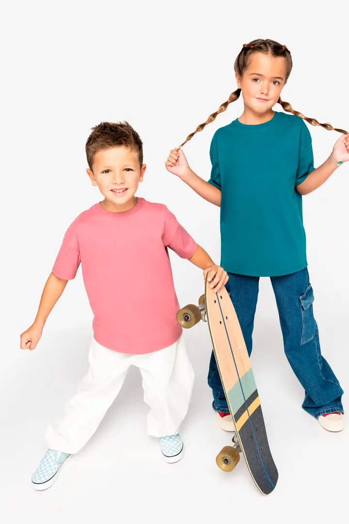 Umweltfreundliches T-Shirt mit hängenden Schultern für Kinder 6