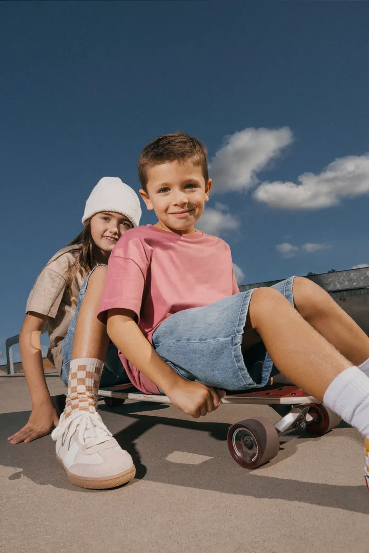 Umweltfreundliches T-Shirt mit hängenden Schultern für Kinder 5