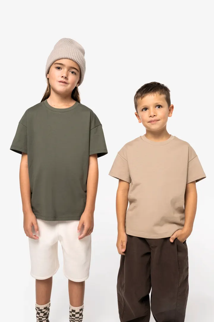 Umweltfreundliches T-Shirt mit hängenden Schultern für Kinder 1