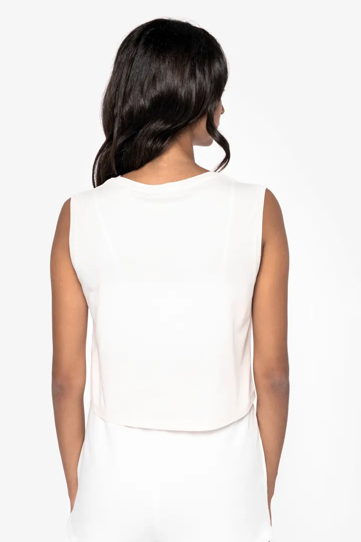 T-shirt écoresponsable crop sans manche femme 5