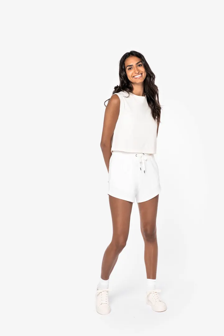 T-shirt écoresponsable crop sans manche femme 1