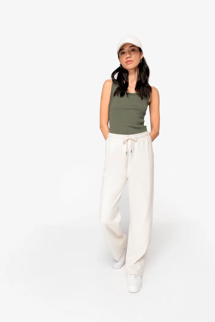 Umweltfreundliche weite Jogginghose aus French Terry für Damen 8