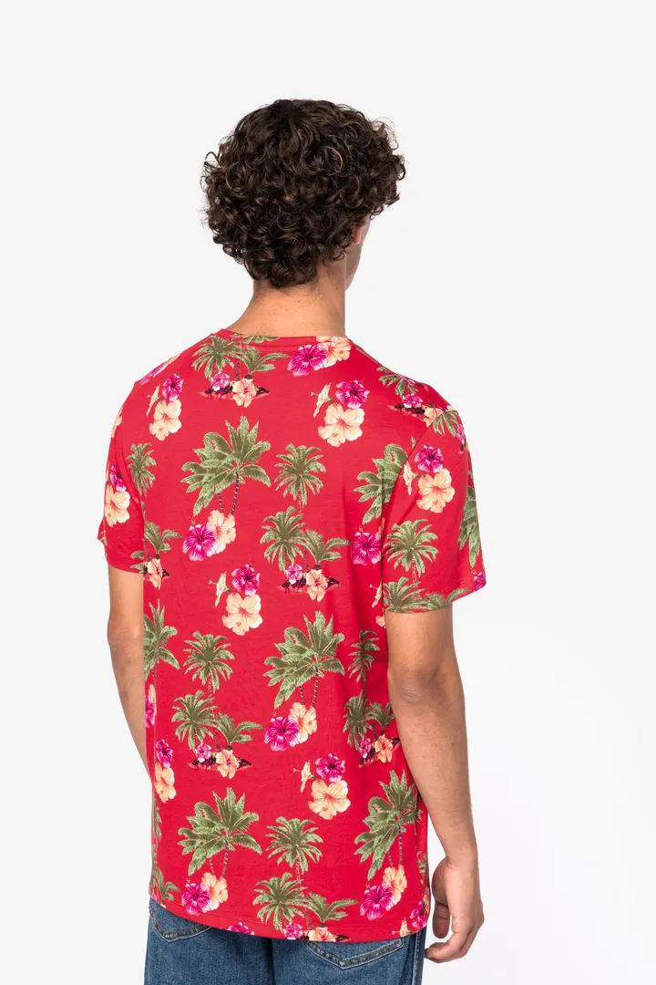 Umweltfreundliches Herren T-Shirt Tropen-Druck 4