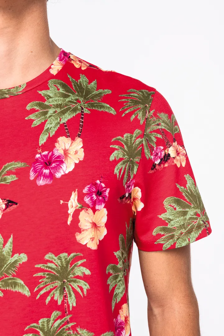 Umweltfreundliches Herren T-Shirt Tropen-Druck 5