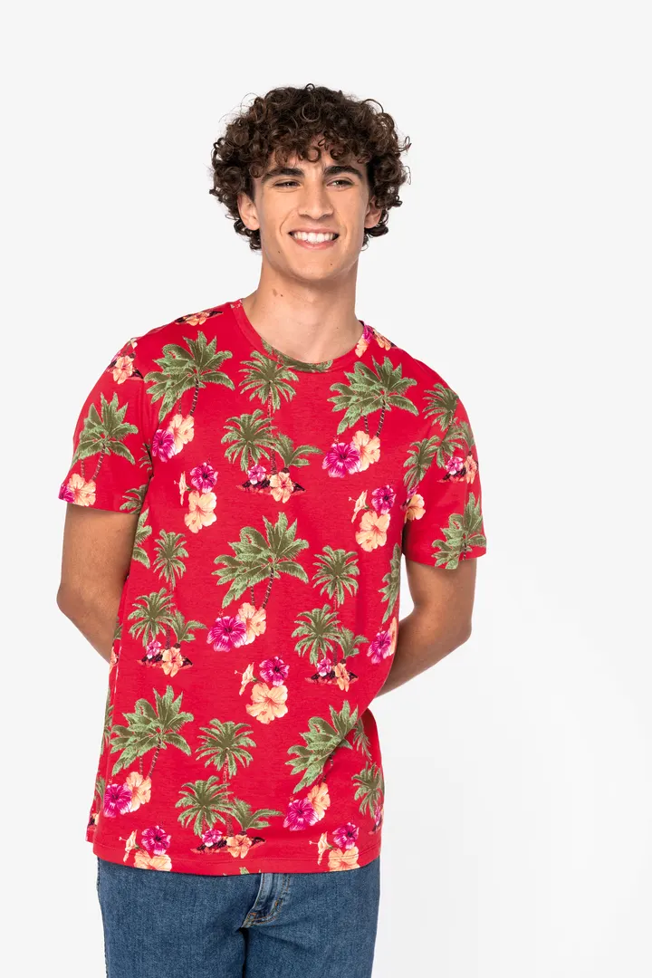 Umweltfreundliches Herren T-Shirt Tropen-Druck 2