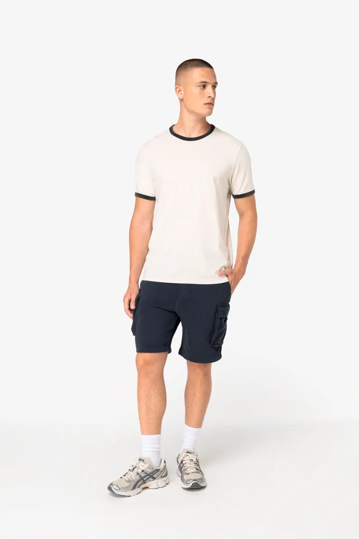T-shirt ringer écoresponsable à bords contrastés effet délavé homme 4