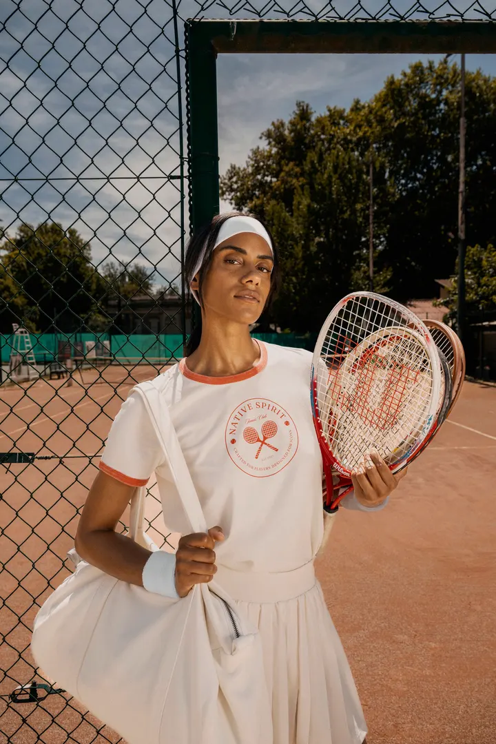 T-shirt ringer écoresponsable à bords contrastés effet délavé femme