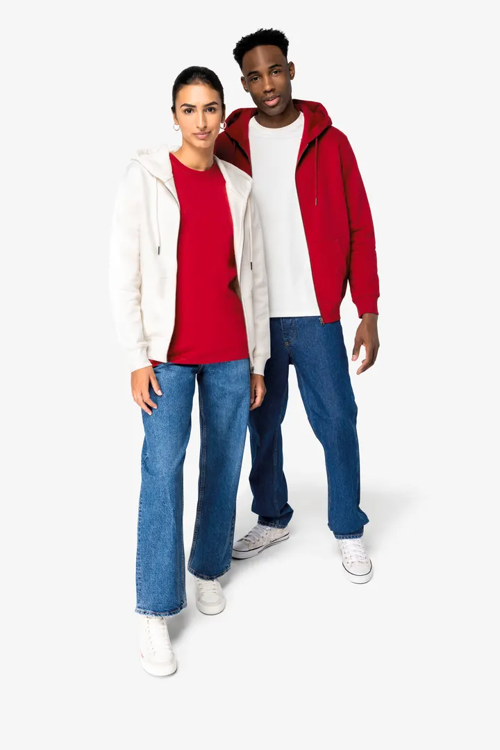 Umweltfreundliches Unisex Kapuzensweatshirt mit Reißverschluss 10
