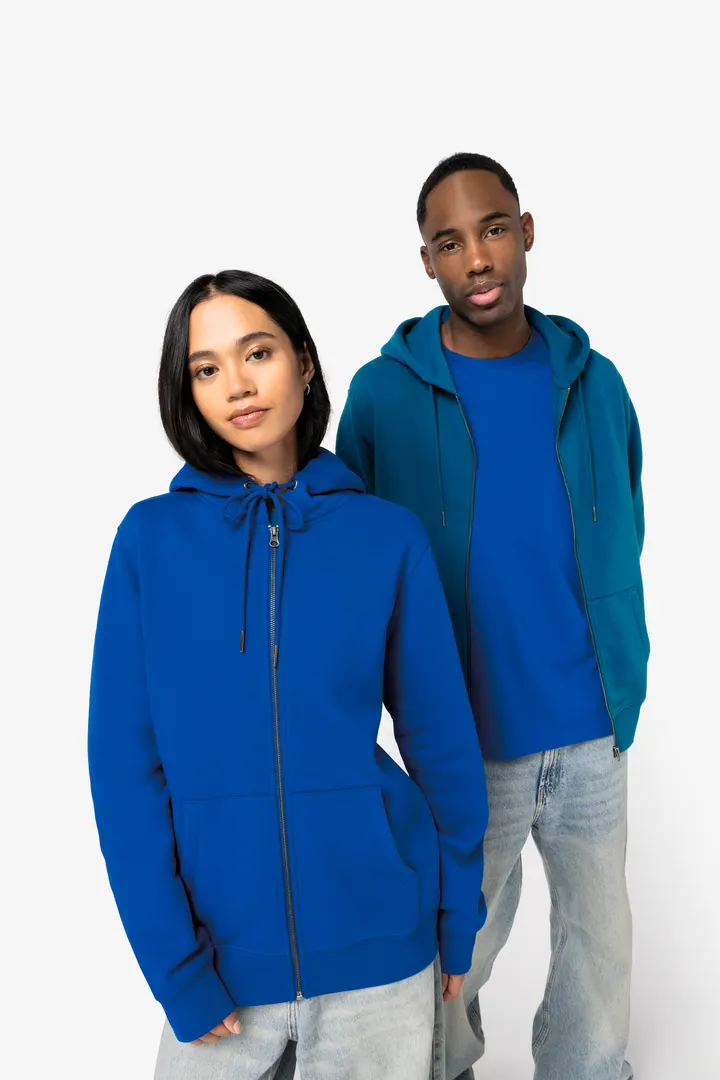 Umweltfreundliches Unisex Kapuzensweatshirt mit Reißverschluss 6