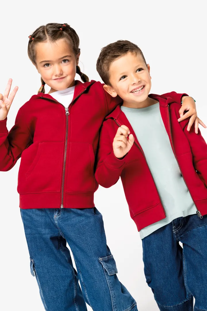 Sweat-shirt écoresponsable zippé à capuche enfant 2
