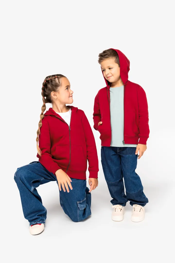 Sweat-shirt écoresponsable zippé à capuche enfant 3