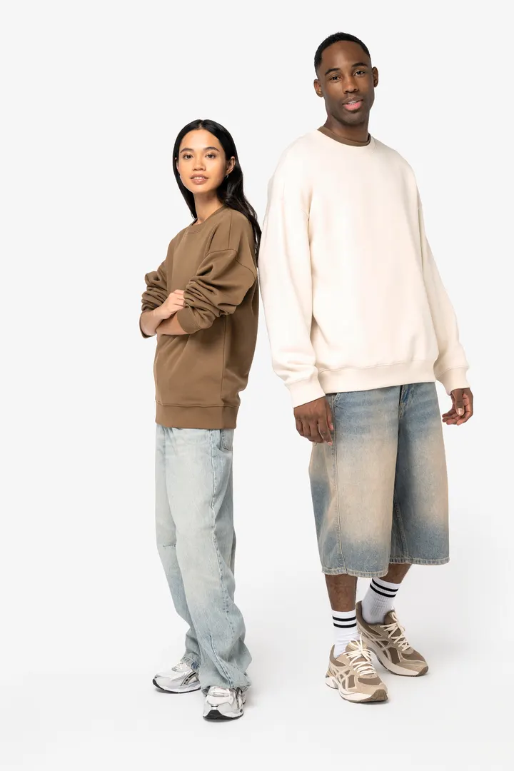 Umweltfreundliches Oversize Unisex-Sweatshirt mit Rundhalsausschnitt 7