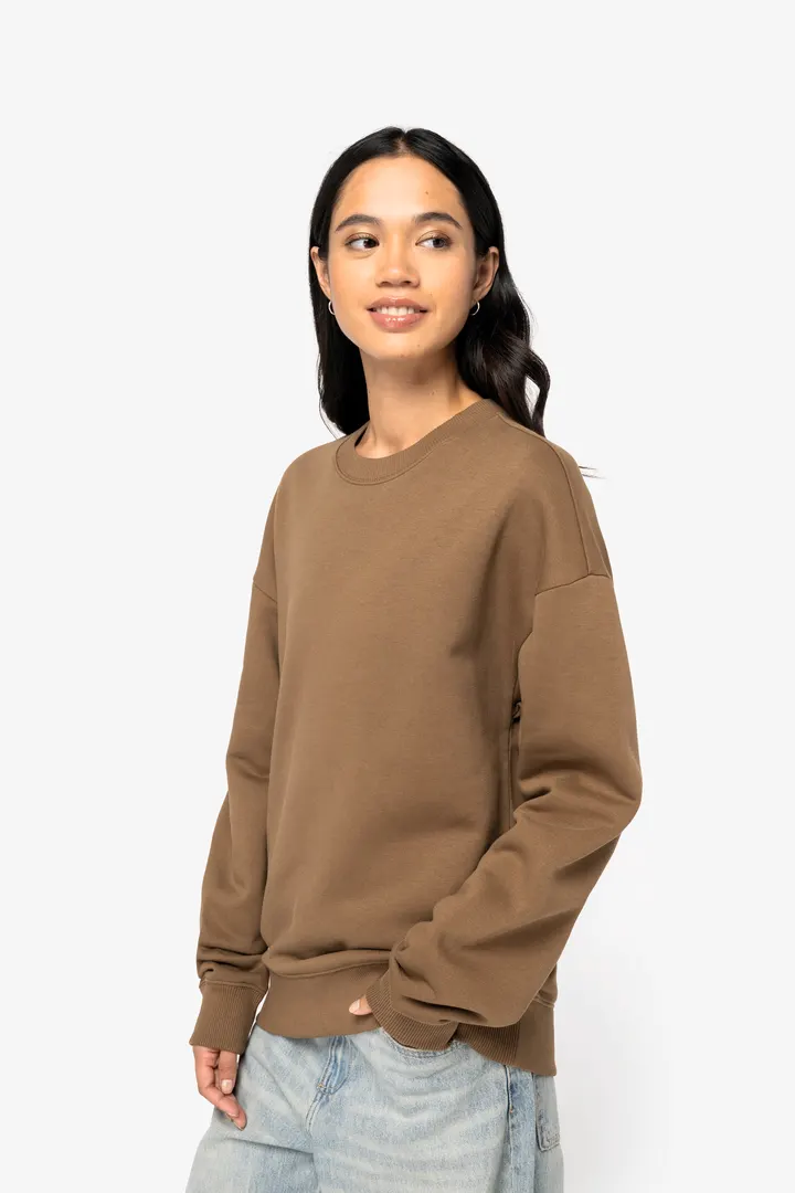 Umweltfreundliches Oversize Unisex-Sweatshirt mit Rundhalsausschnitt 8