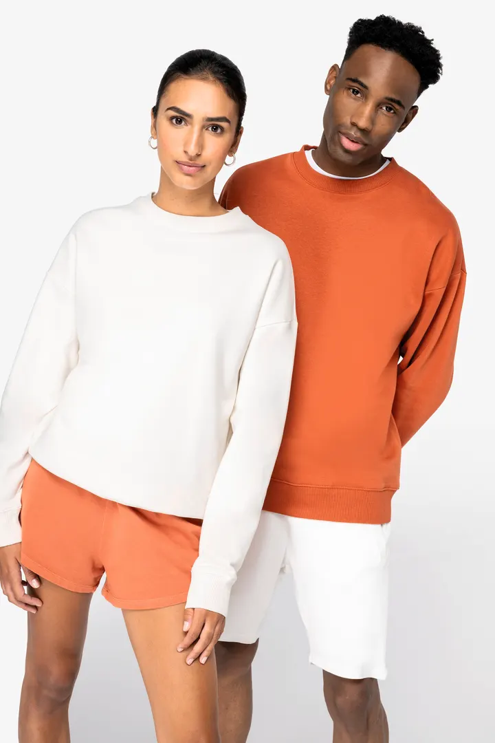 Umweltfreundliches Oversize Unisex-Sweatshirt mit Rundhalsausschnitt 11