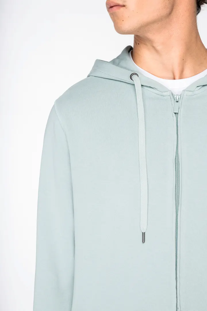 Sweat-shirt écoresponsable zippé à capuche French Terry unisexe 4
