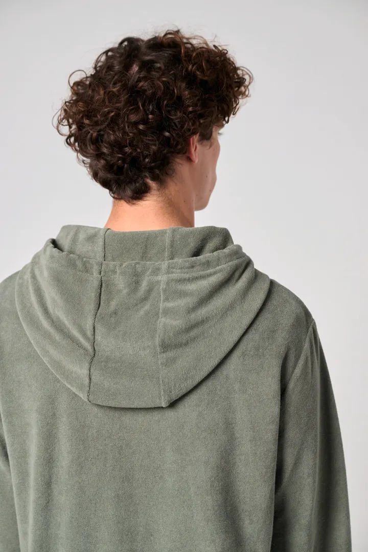 Sweat-shirt écoresponsable en éponge zippé à capuche homme 4