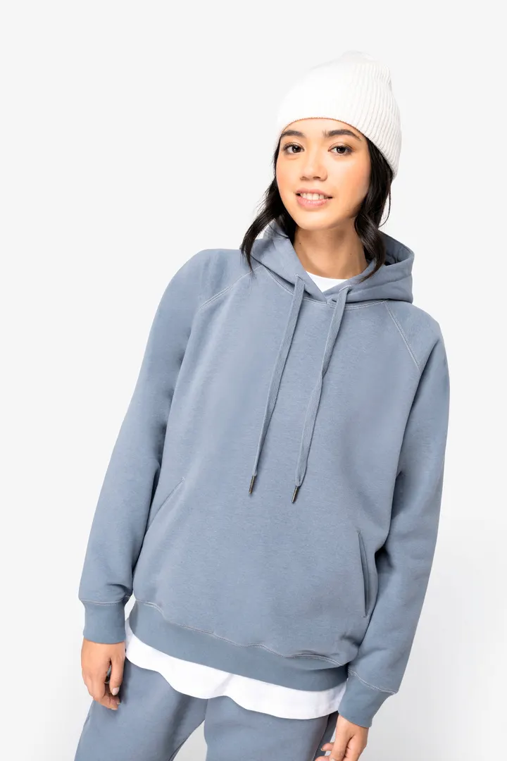 Sweat-shirt écoresponsable à capuche raglan femme 1