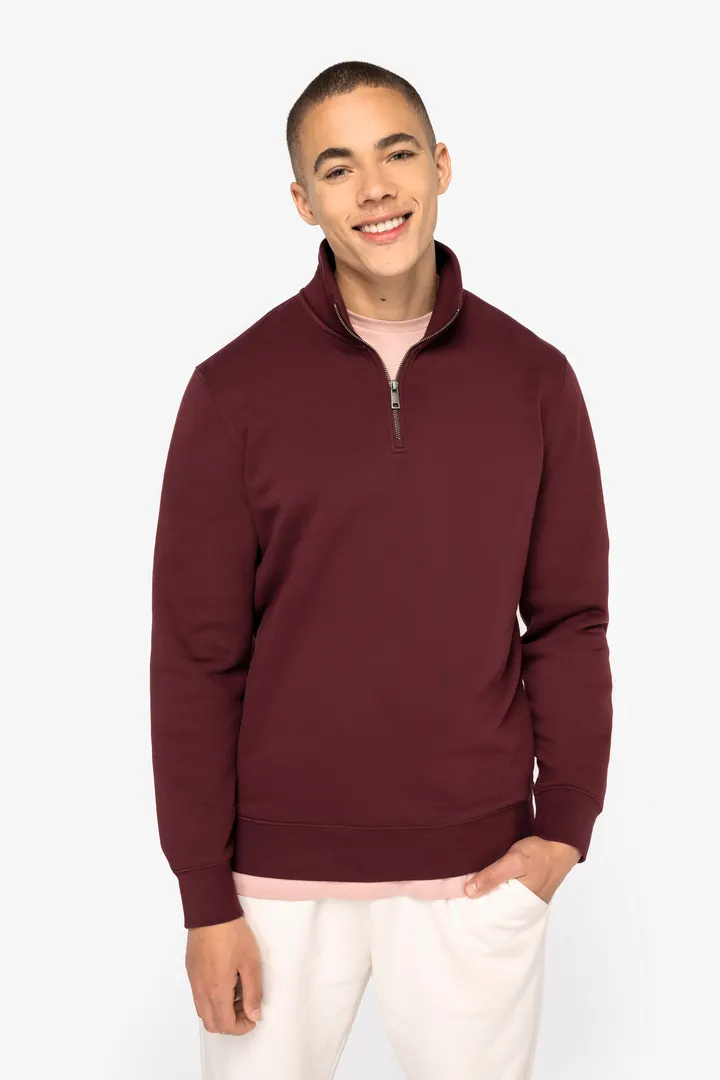Sweat-shirt écoresponsable à col montant zippé homme 5