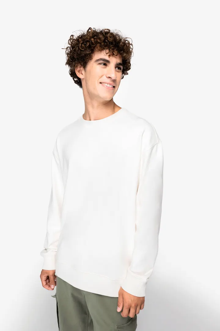 Sweat-shirt écoresponsable à col rond à épaules tombantes French Terry unisexe 6