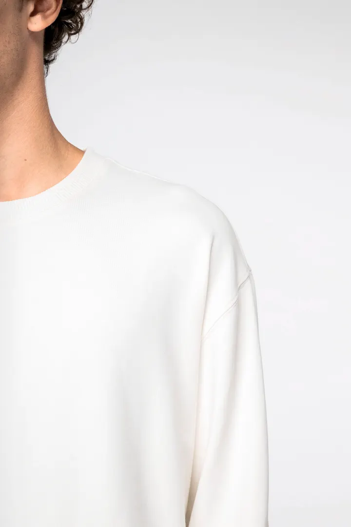 Sweat-shirt écoresponsable à col rond à épaules tombantes French Terry unisexe 8