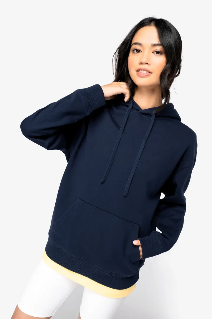 Sweat-shirt écoresponsable à capuche à épaules tombantes French Terry unisexe 4