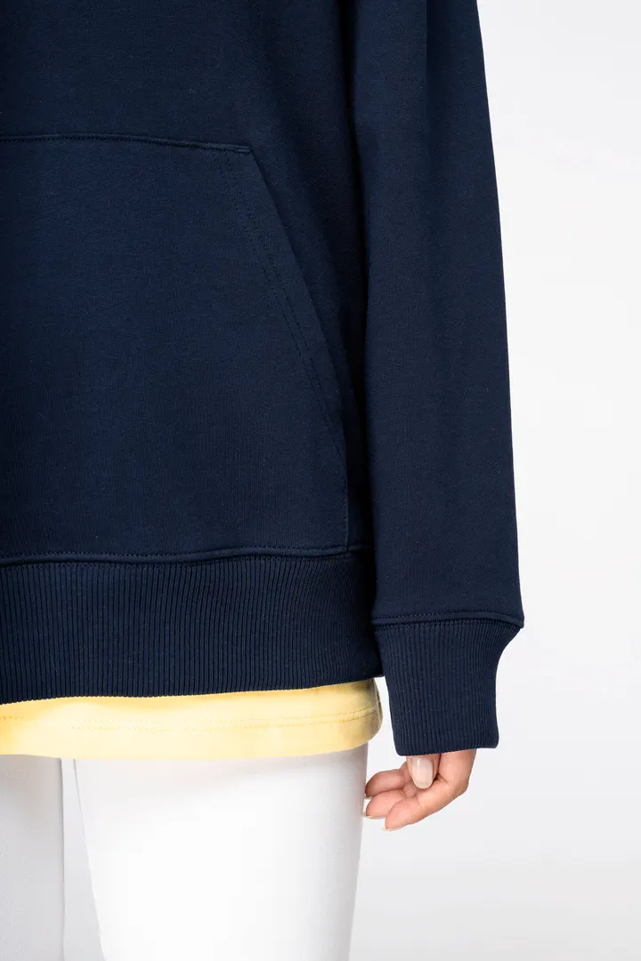 Sweat-shirt écoresponsable à capuche à épaules tombantes French Terry unisexe 8