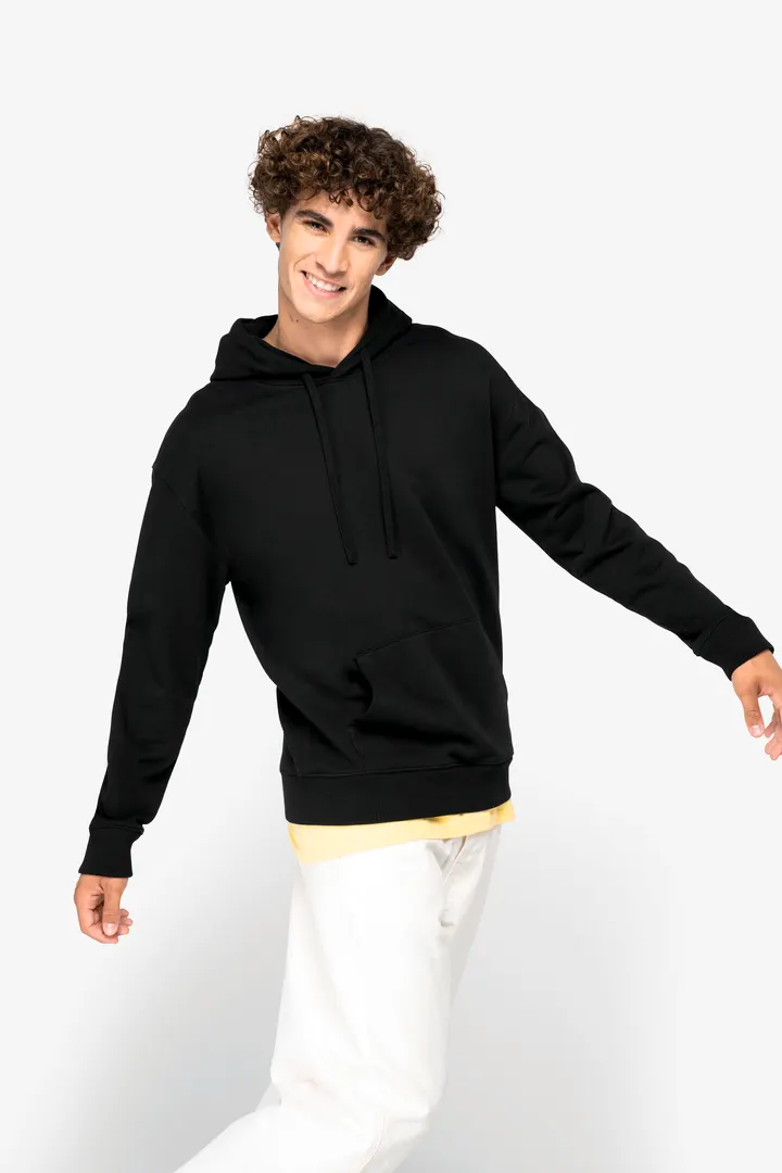 Sweat-shirt écoresponsable à capuche à épaules tombantes French Terry unisexe 1