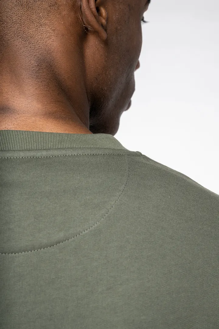 Sweat-shirt écoresponsable à col rond à épaules tombantes molleton gratté unisexe 3