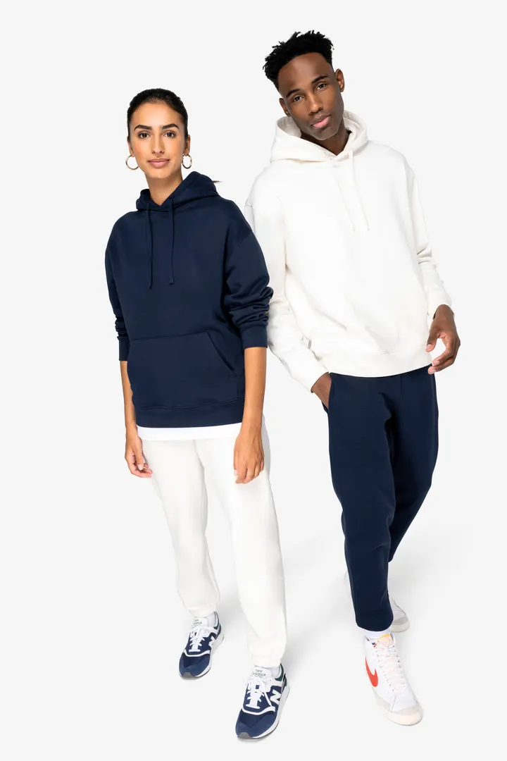 Sweat-shirt écoresponsable à capuche à épaules tombantes molleton gratté unisexe 4