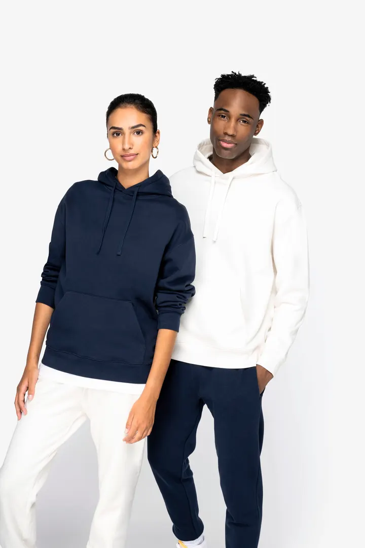 Sweat-shirt écoresponsable à capuche à épaules tombantes molleton gratté unisexe 5