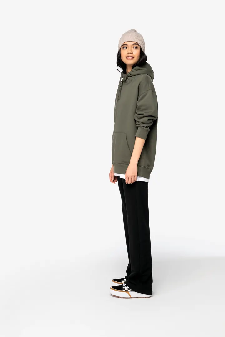 Sweat-shirt écoresponsable à capuche à épaules tombantes molleton gratté unisexe 7