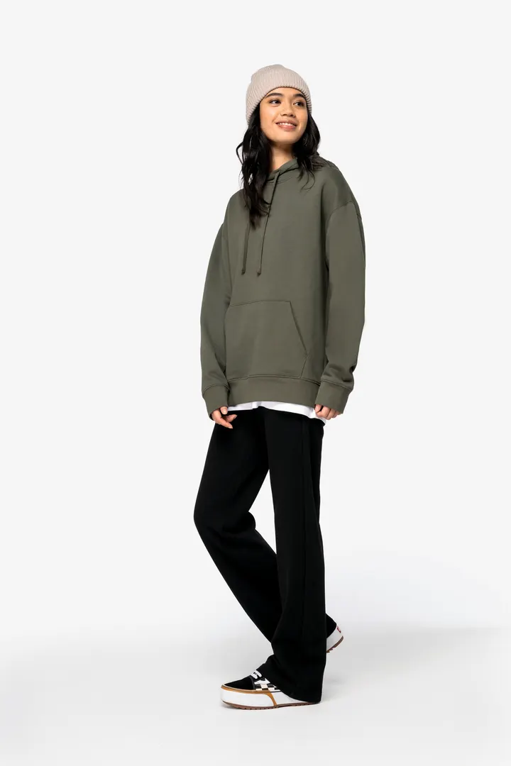 Sweat-shirt écoresponsable à capuche à épaules tombantes molleton gratté unisexe 8