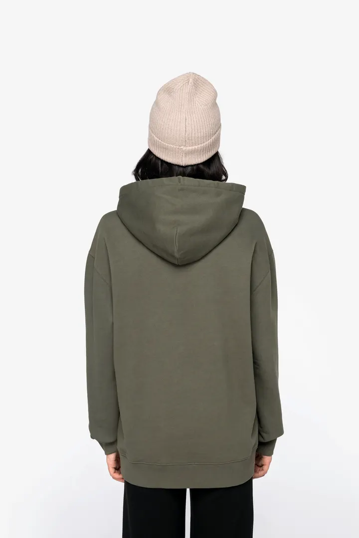 Sweat-shirt écoresponsable à capuche à épaules tombantes molleton gratté unisexe 13