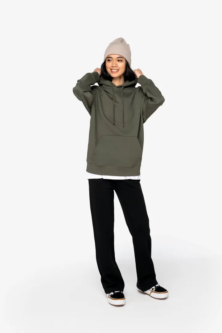 Sweat-shirt écoresponsable à capuche à épaules tombantes molleton gratté unisexe 14