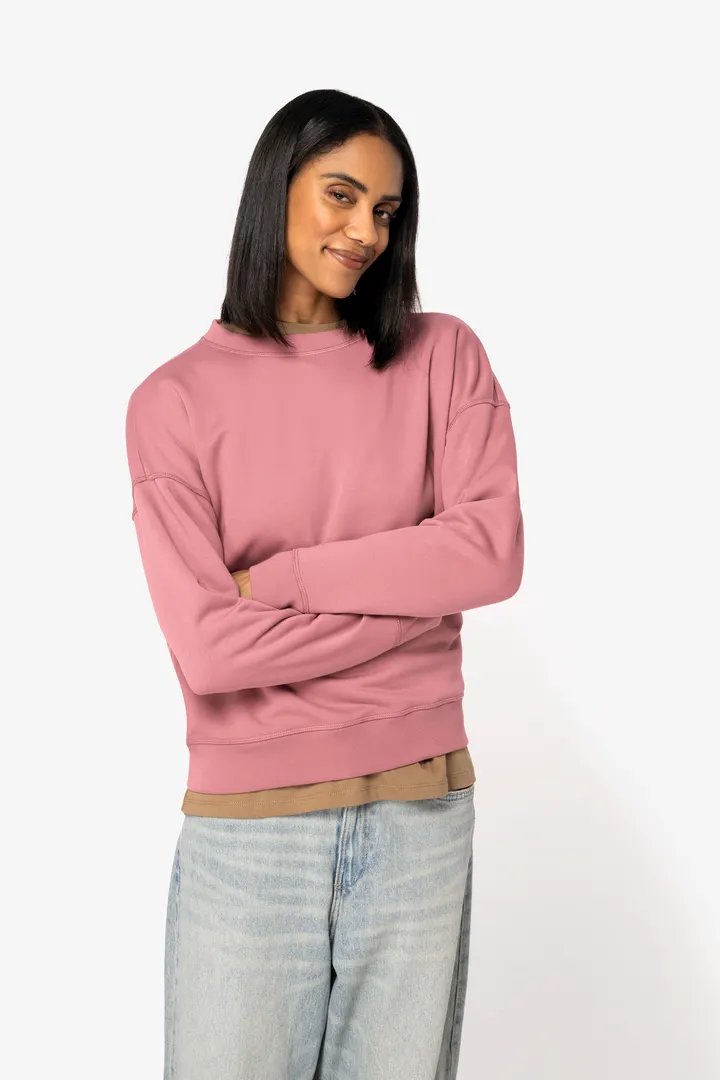 Sweat-shirt écoresponsable à col rond à épaules tombantes femme 2